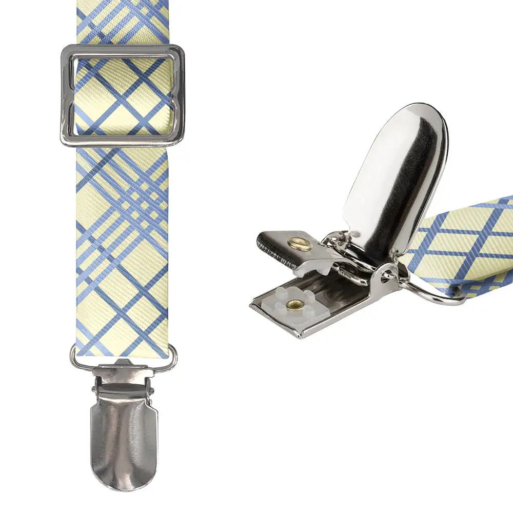 Tailored Classic Plaid Pattern Suspenders