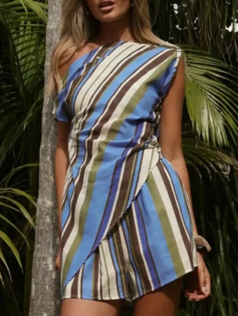 One Shoulder Top Set