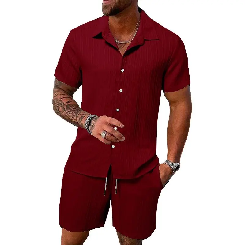 Textured Lounge Striped Set