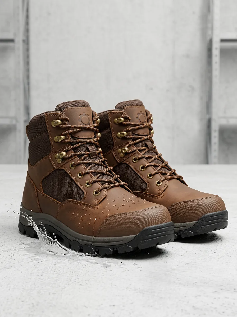 Men's Waterproof Industrial Utility Graphic Detail Work Boots