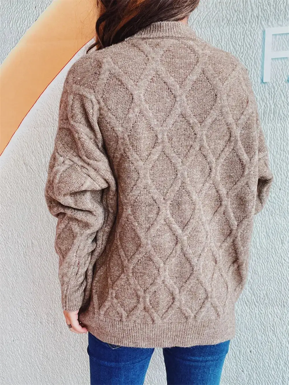 Modern Long Sleeve Round Neck Sweater