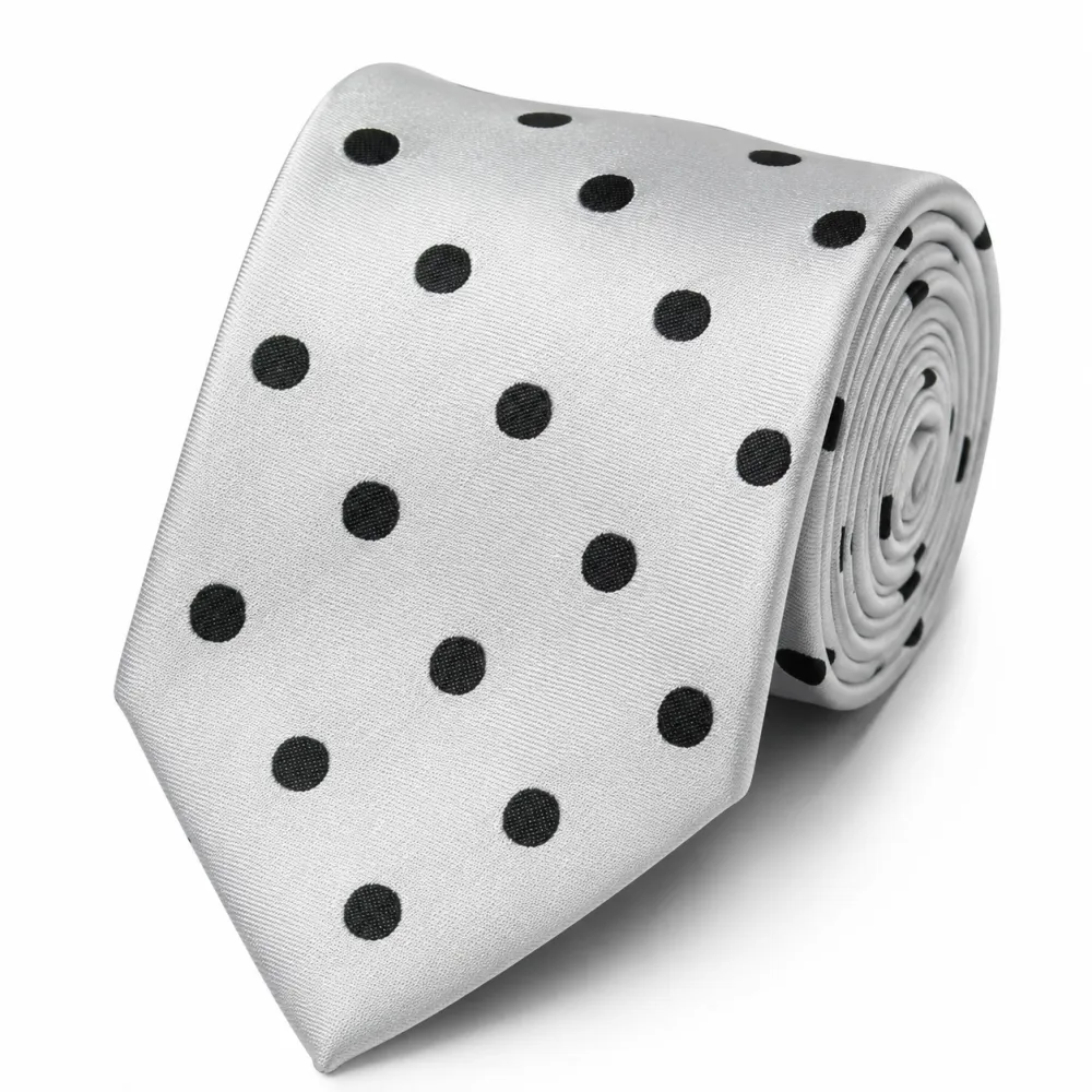 Polished Silk Polka Dot Men's Necktie