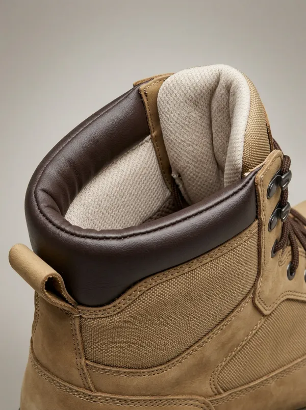 Heavy-Duty-Look Leather-Look Men's Waterproof Work Boots