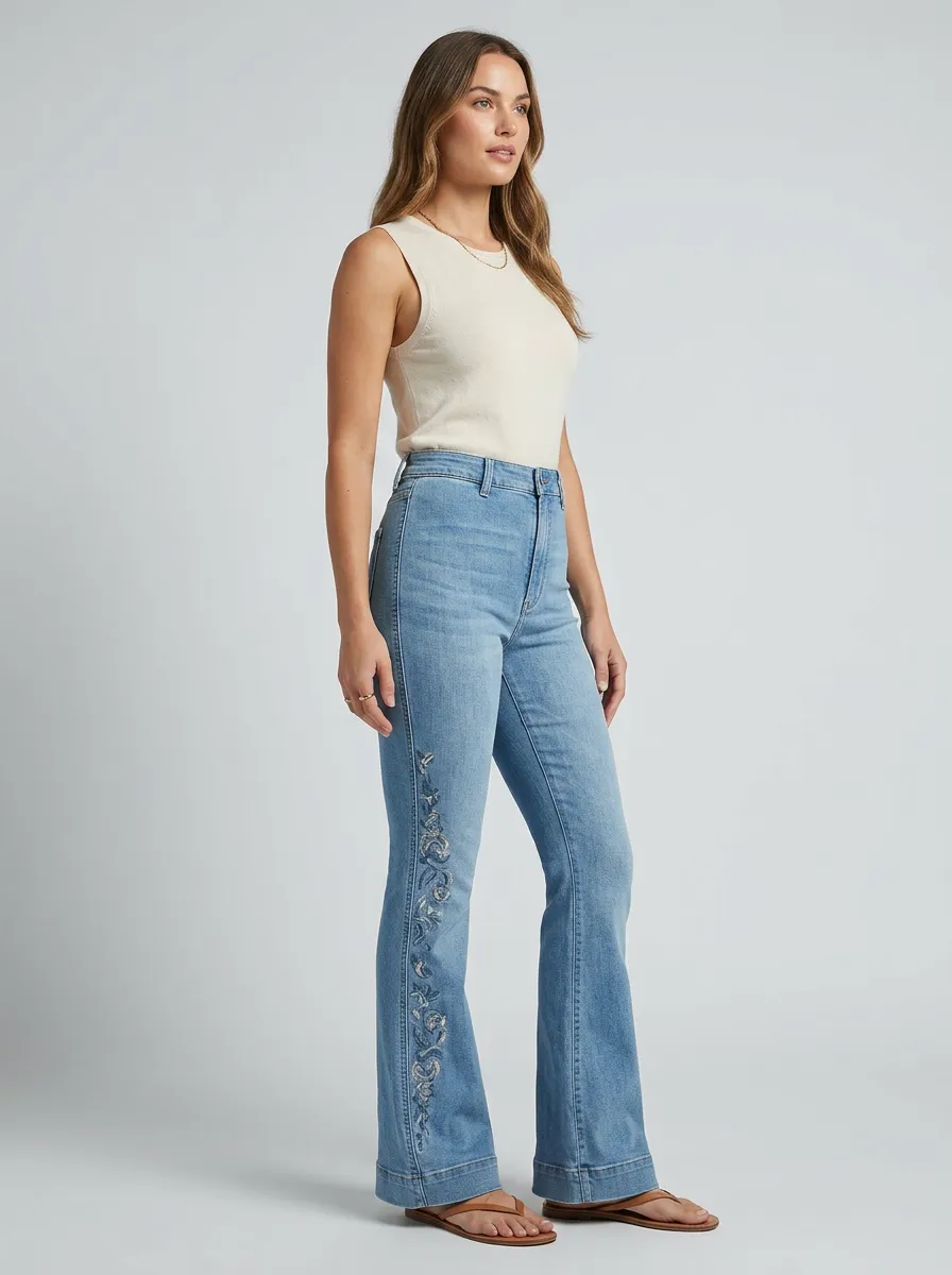 Women's High Waist Casual Denim Jeans