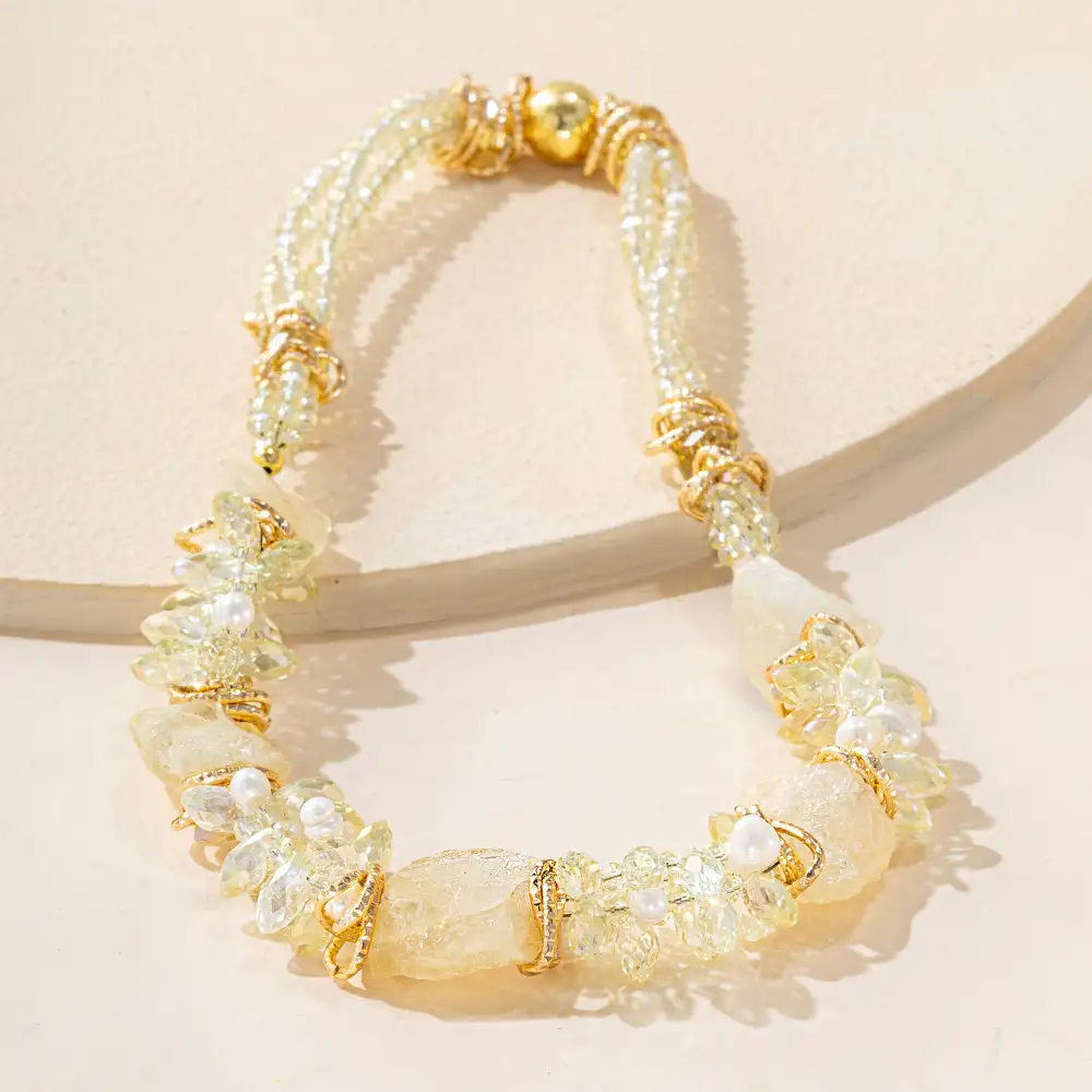 Refined Pearl Cluster Statement Necklace