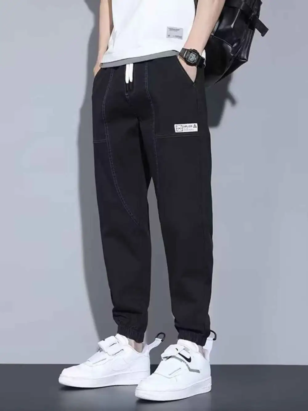 Casual Loose Fit Denim Joggers Jeans