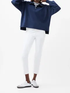 Basic Zip-Neck Sweatshirt With A Lazy Feel