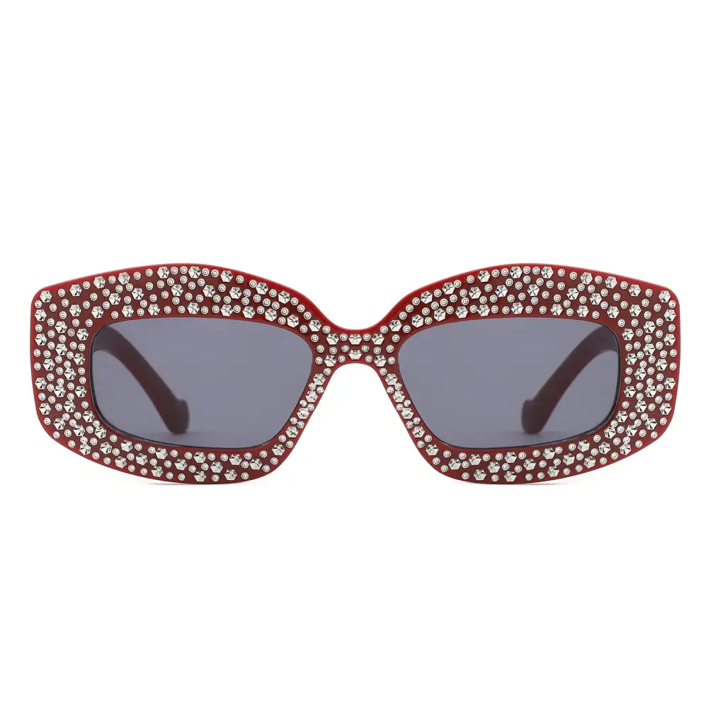 Square Rhinestone Geometric Sunglasses