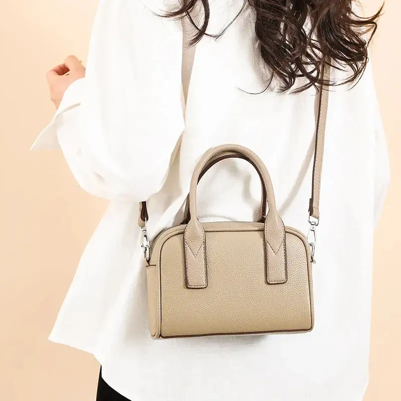 Classic Genuine Leather Baguette Bag Elegant Minimalist
