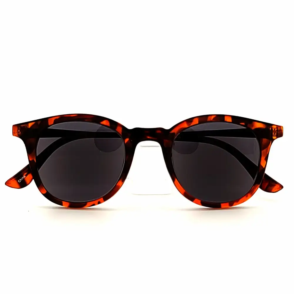 Round Full-Lens Smoke-Lens Reading Sunglasses