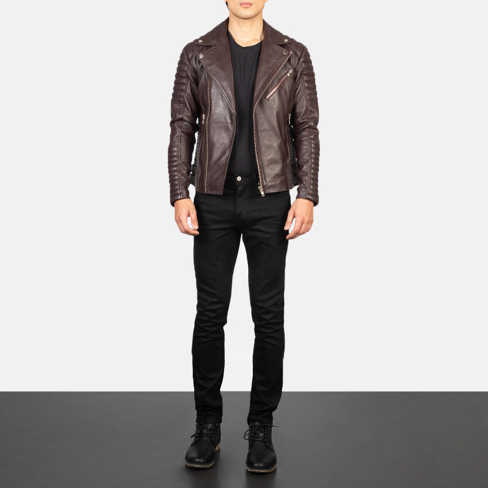 Men's Workwear Biker Leather Jacket