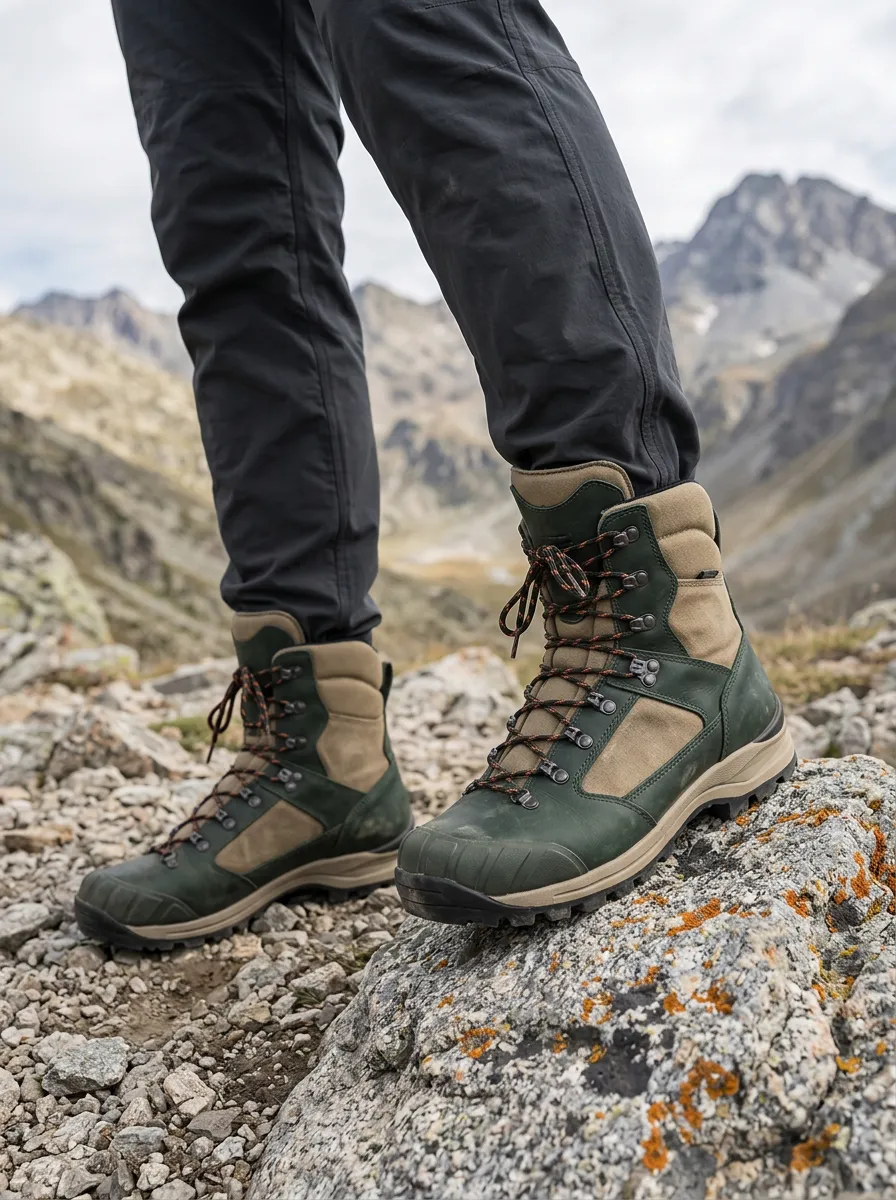 Men's Summit Traverse Hiking Mountain Landscape Printed Boots