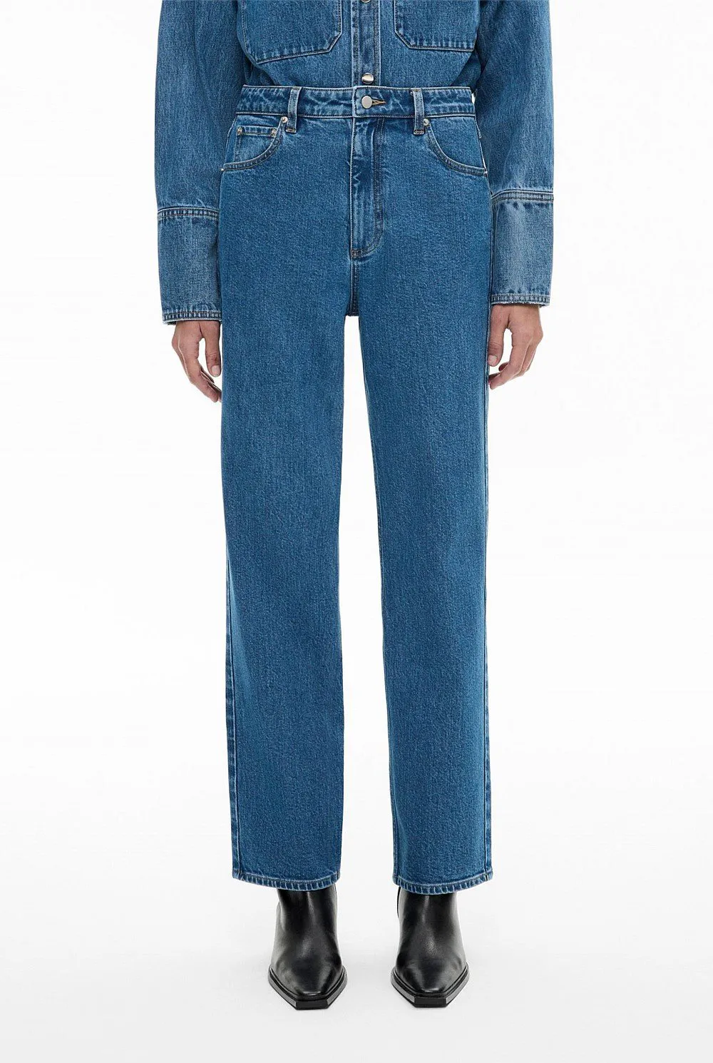 Retro Denim Long Pants