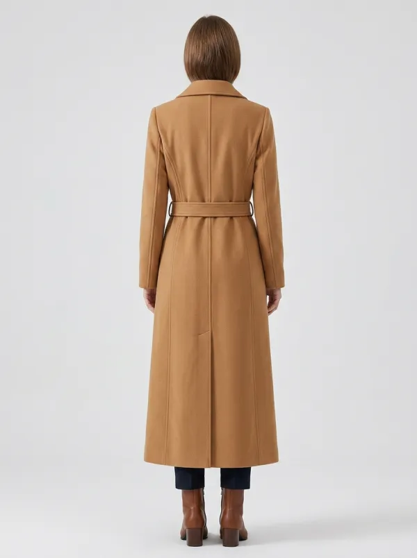 Women's Belted Minimalist Long Trench Coat