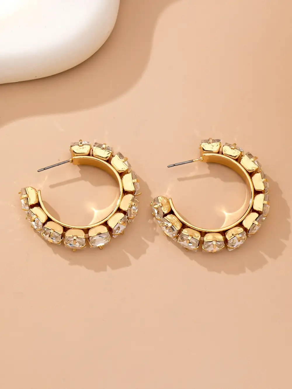 Crystal ncrusted Hoop arrings