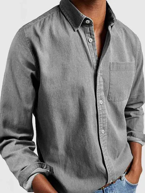 Garment Washed Pocket Shirt