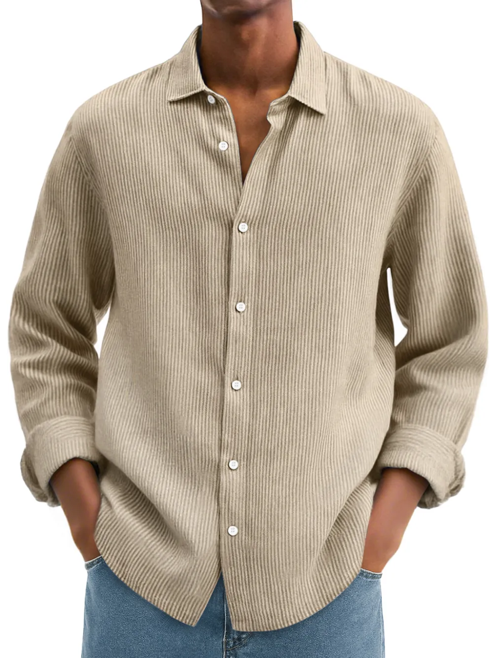 Clean Cut Corduroy Long Sleeve Shirt