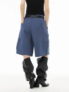 Straight-Leg Plaid Shorts