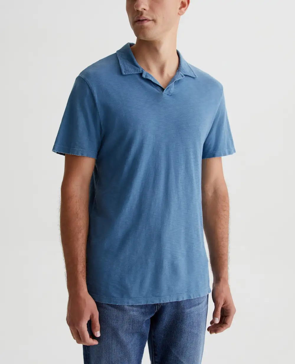 Men's Short Sleeve Jersey Knit Polo Shirt
