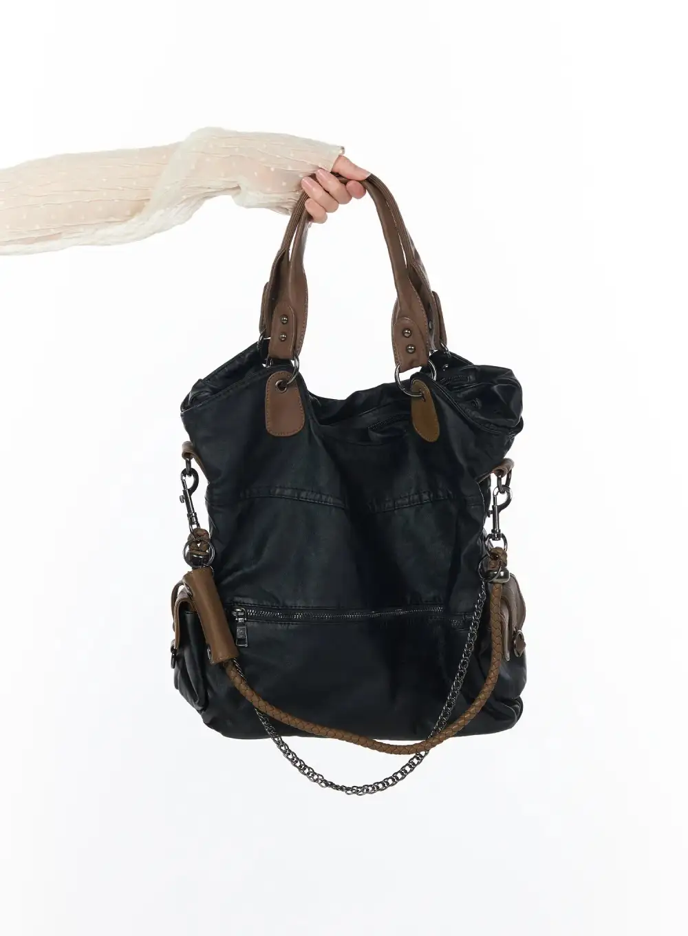Vintage Style Faux Leather Shoulder Bag