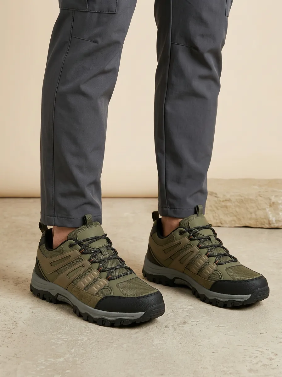 Men's Everyday Outdoor Hiking Mesh Printed Outdoor Shoes