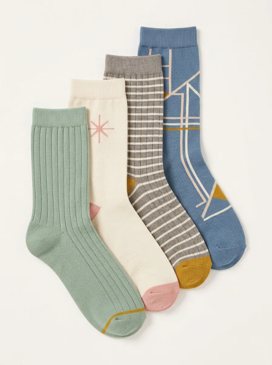 Women's Four Pair Casual Socks