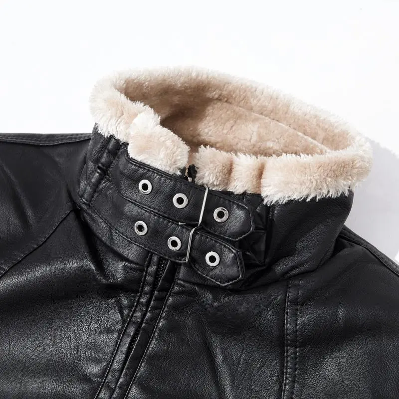 Tailored Zip Leather Jacket