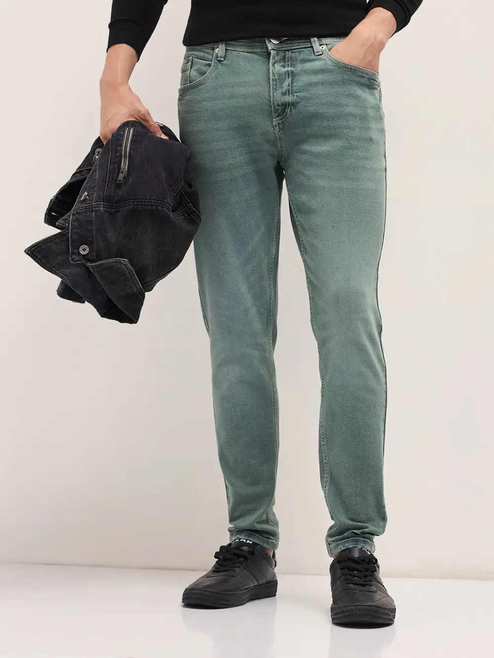 Flexible Stretch Pocket Cotton Jeans