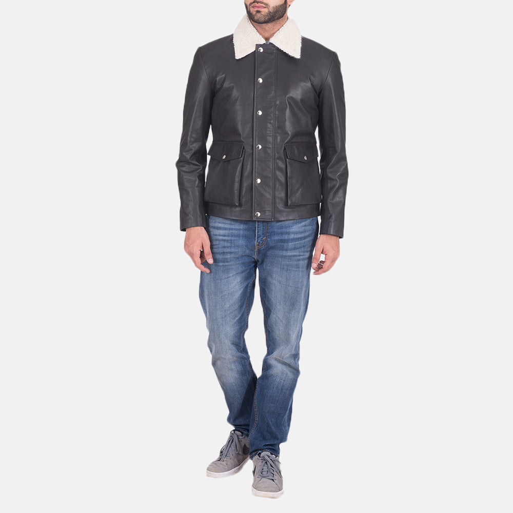 Men's Layered Leather Jacket