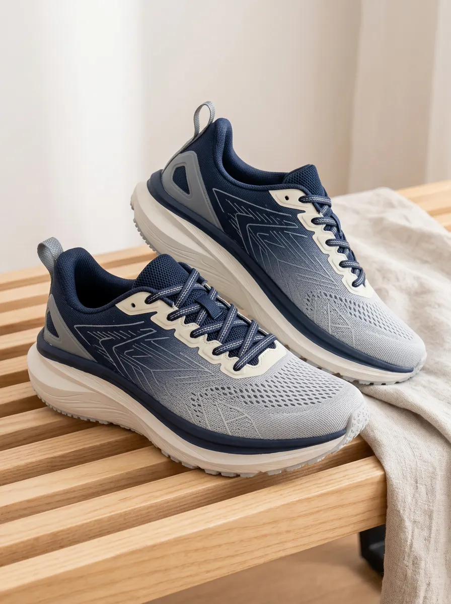 Women's Athletic Running Blue Gradient Printed Sneakers