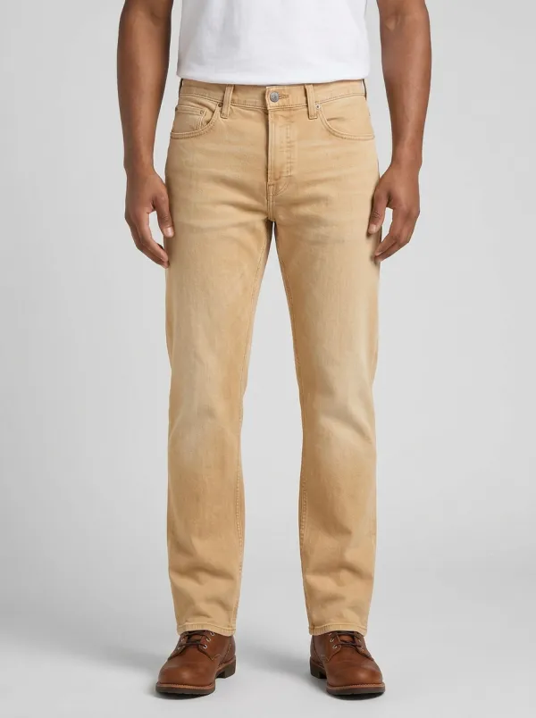 Washed Rise Jeans