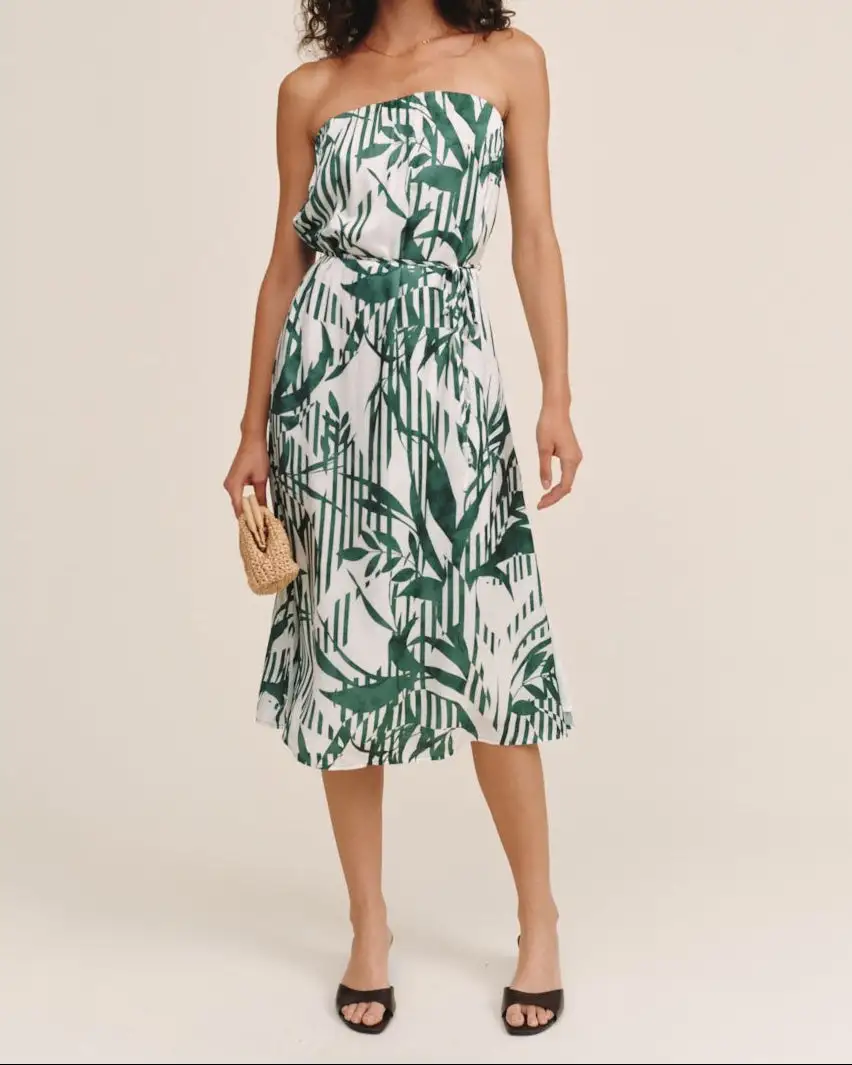 Strapless Midi Easy Fit Dress