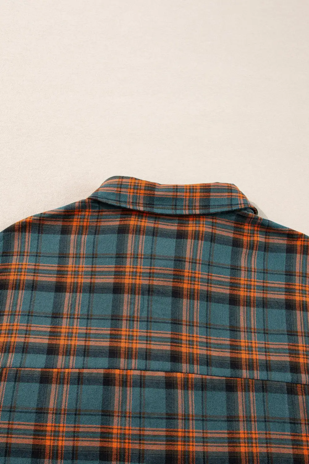 Plaid Western Inspired Split Neck Shirt Blouse