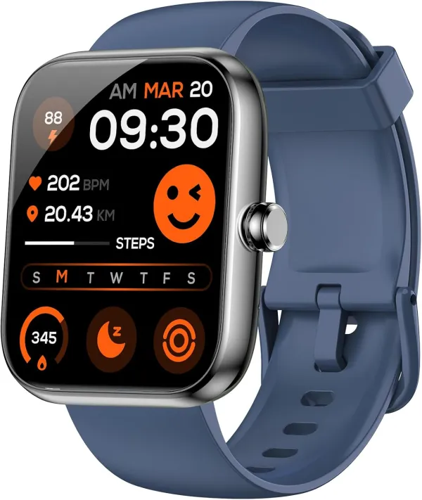 Smart Watch for Men Women with Alexa Built-in, Bluetooth Calling, 1.83'' HD Touch Screen Fitness Tracker with Heart Rate/Sleep Monitor, 120+ Sports Modes, IP68 Water-Resistant Watch for Android & iOS