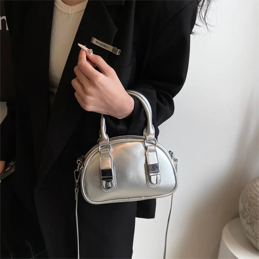 Bow Detail Curved Crossbody Bag
