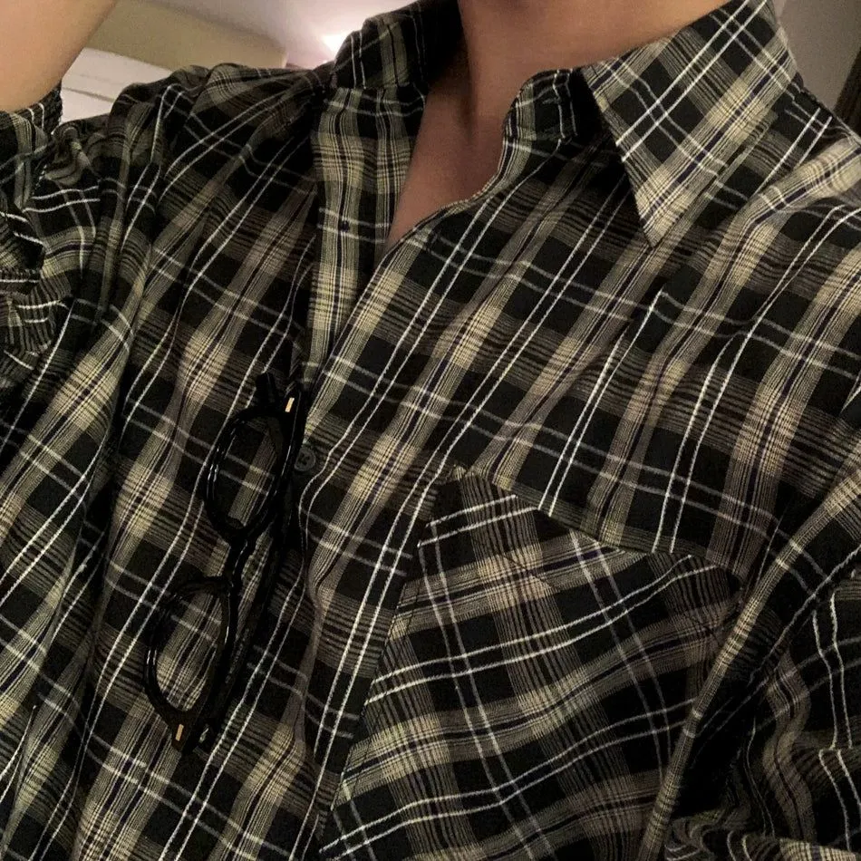 Casual Plaid Buttoned Shirt