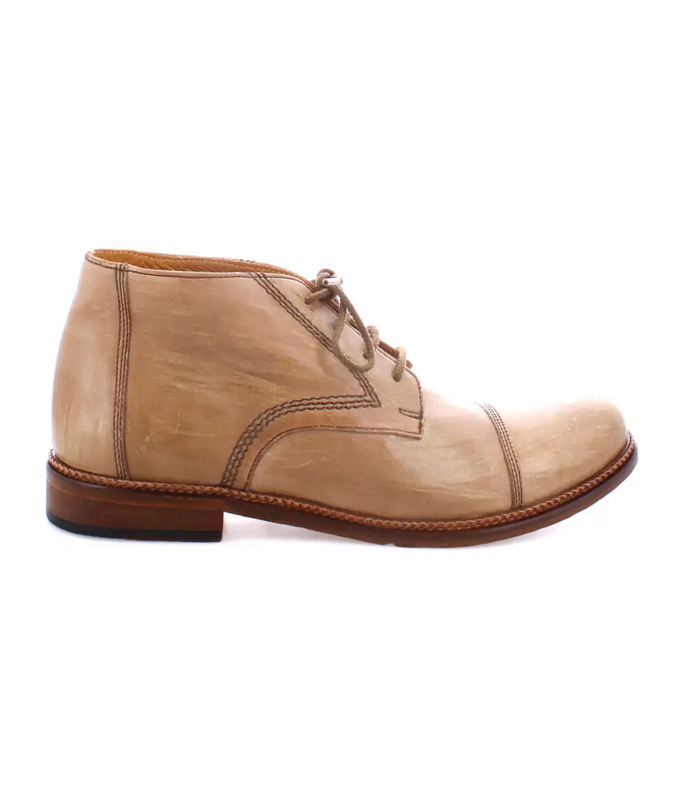Lace-Up Cap Toe Leather Rugged Ankle Boots
