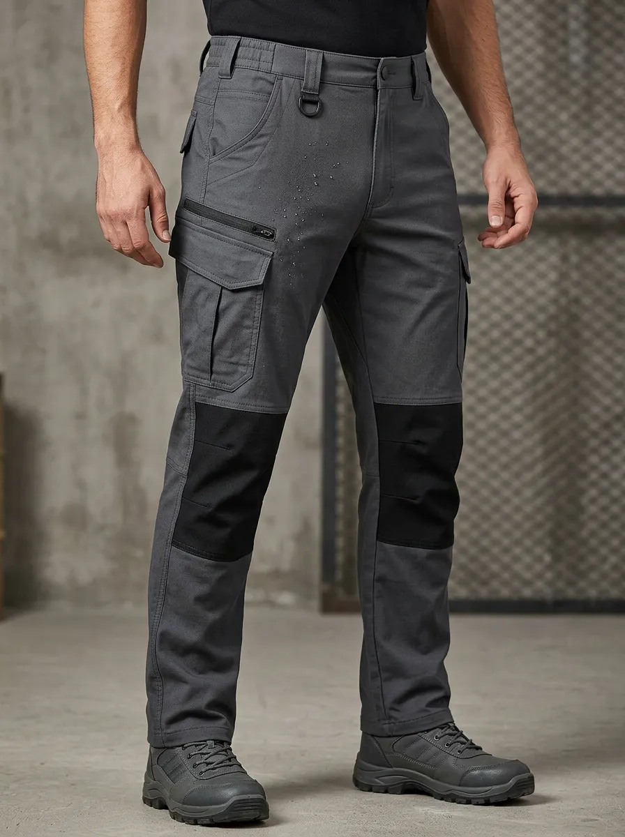 Men's Tactical Outdoor Multi-Pocket Reinforced Knee Cargo Pants