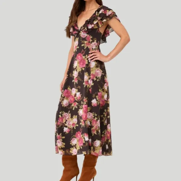 Textured Classic Women's Maxi Dress