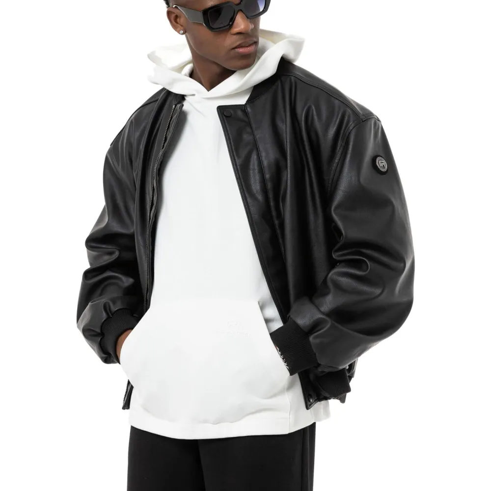 Everyday Leather Look Biker Jacket