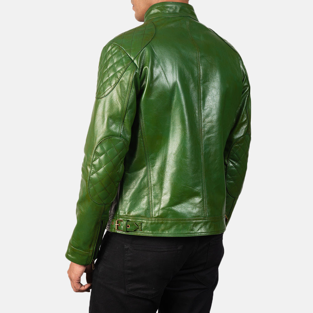 Men's Structured Biker Leather Jacket