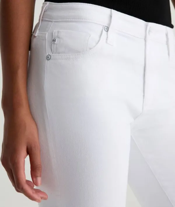 White Flared Stretch Jeans