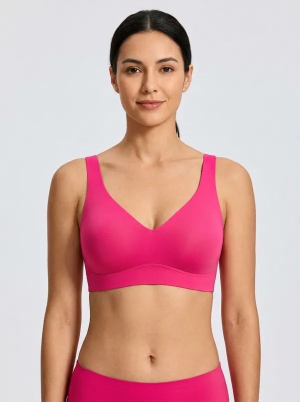 Everyday V-Neck Wireless Seamless-Look Bra