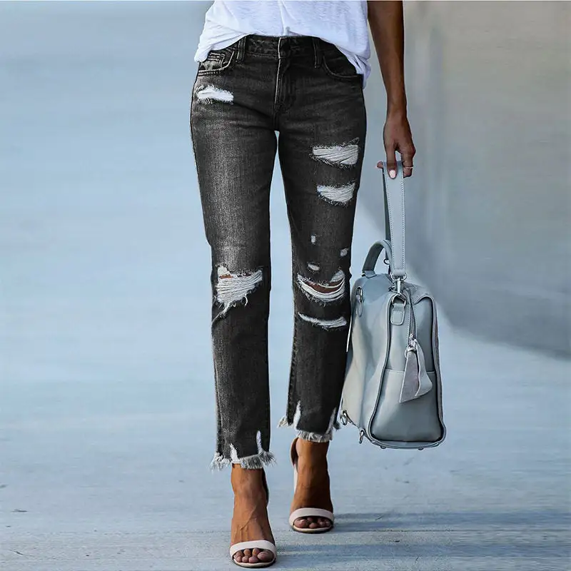 Women's Slim Fit Distressed Jeans