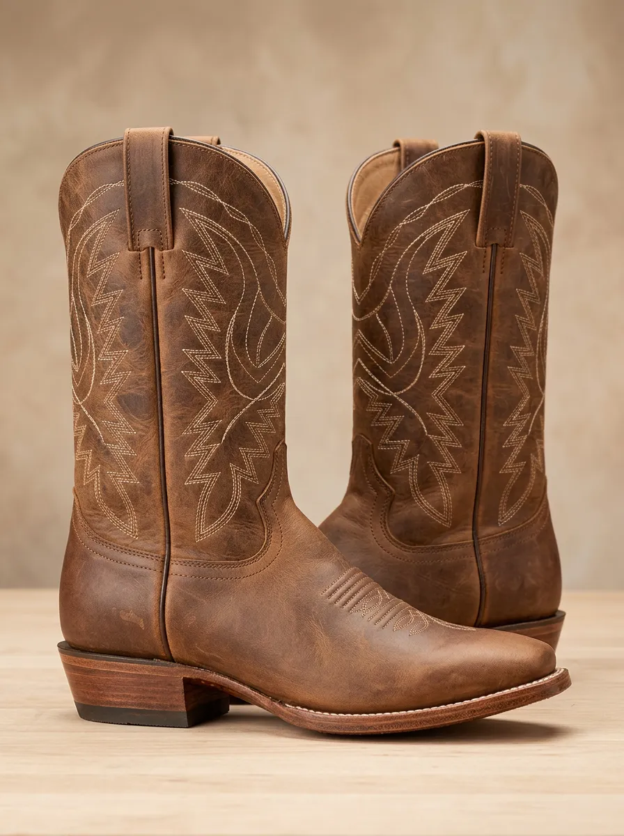 Men’s Durable Embroidered Cowboy Western Boots