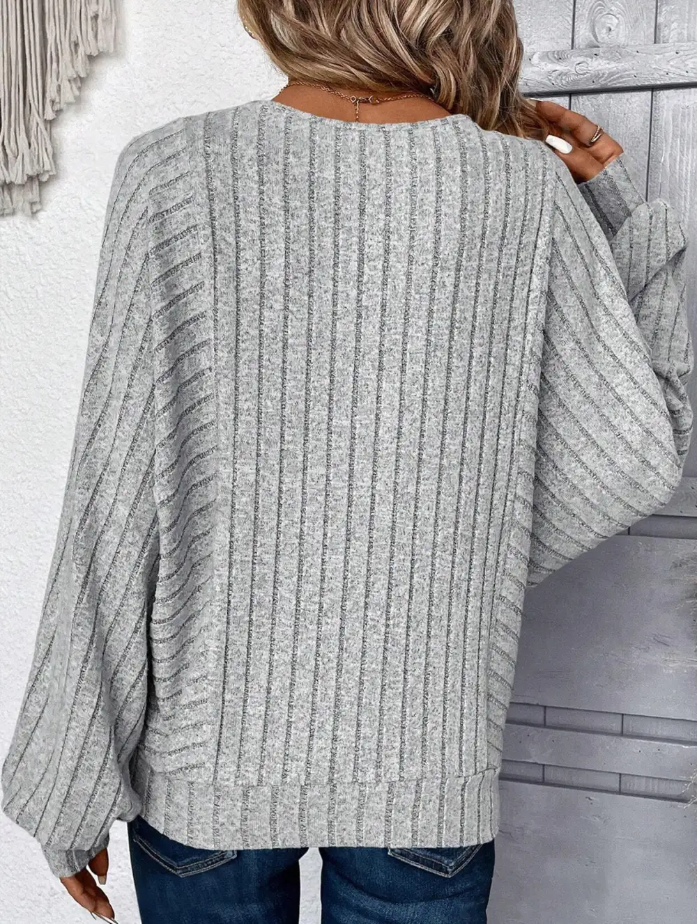 Plus Size Lantern Sleeve Top