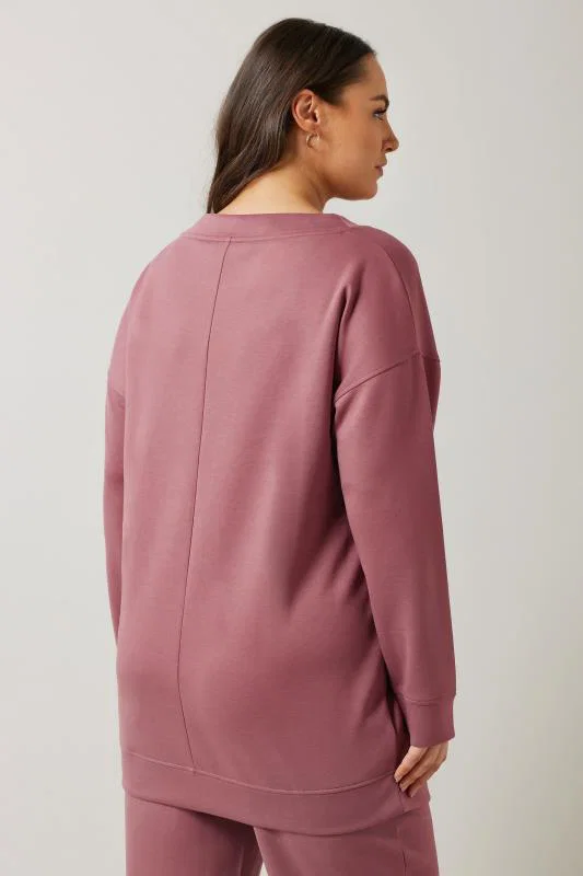 Pink Luxe Zip Detail Sweatshirt detail 2