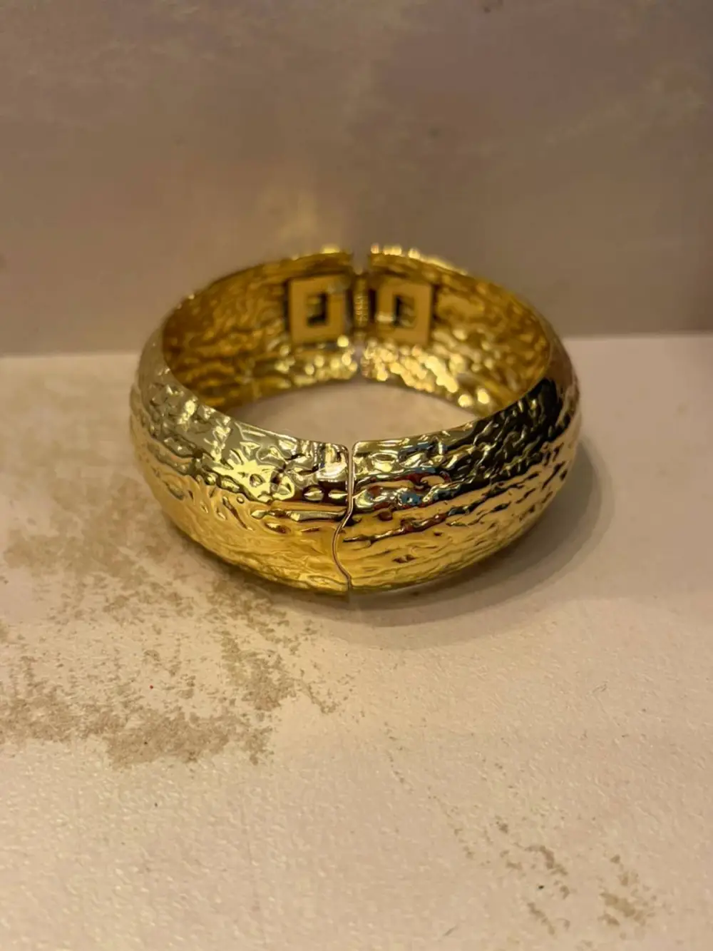 Textured Metal Cuff Bracelet