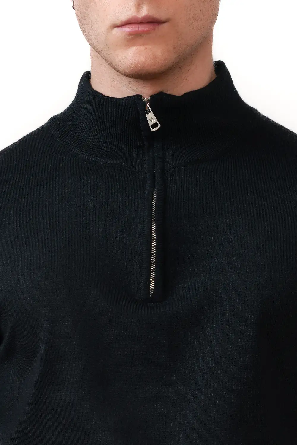 Viscose Refined Half Zip Sweater