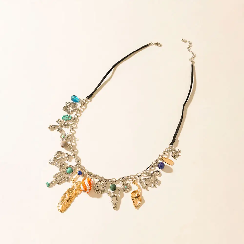Detailed Charm Necklace
